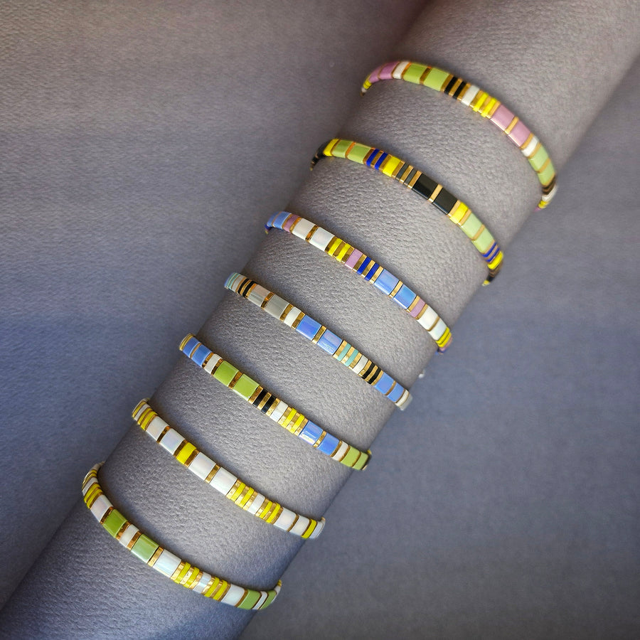 STAK Bracelet (Set 1) / Japanese Beads | 24k Gold-plated Beads