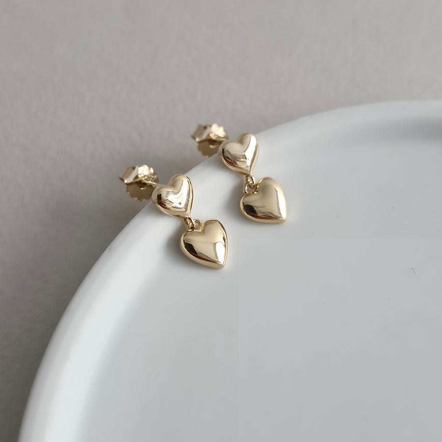 ZOA Demi-fine Heart Drop Earrings