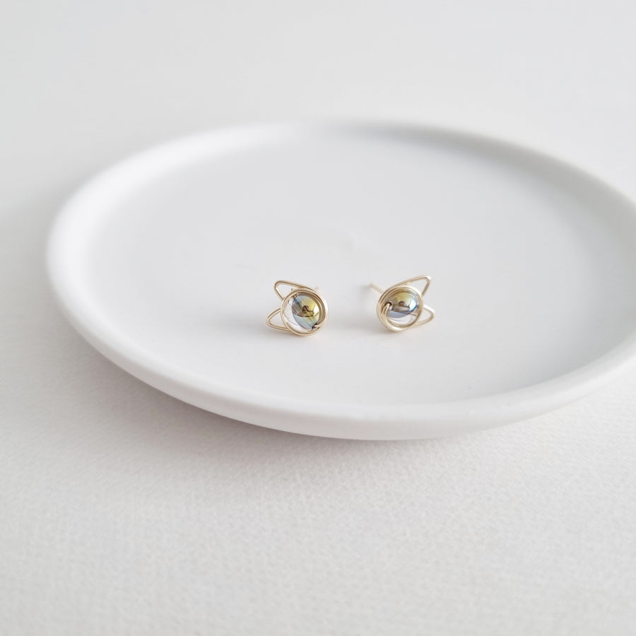 Miracle Meowstuds / Austrian Crystal | 14k Gold-filled